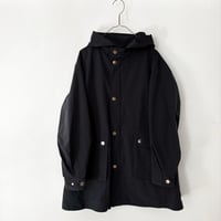 OUVERT ポリエステルナイロン 割繊ウェザーヴィンテージタンブラー撥水加工フードコート ・ネイビー