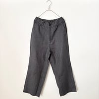 Hands of creation 40/-Linen 綾織り黒染めオーバーダイ ワークパンツ