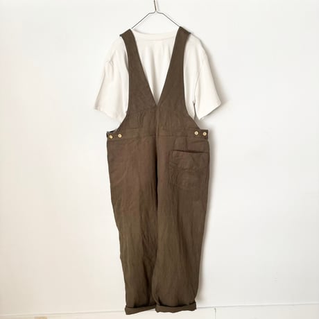somewearclothing ヴィンテージリネン サロペット
