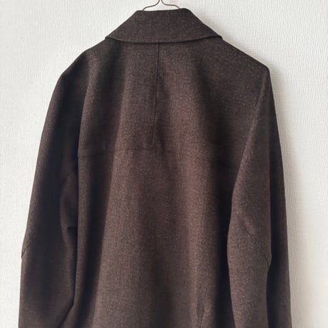 yuni コットンアクリルウール tailored short cocoon jacket