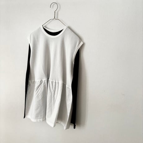 homspun ワッフルノースリーブプルオーバー