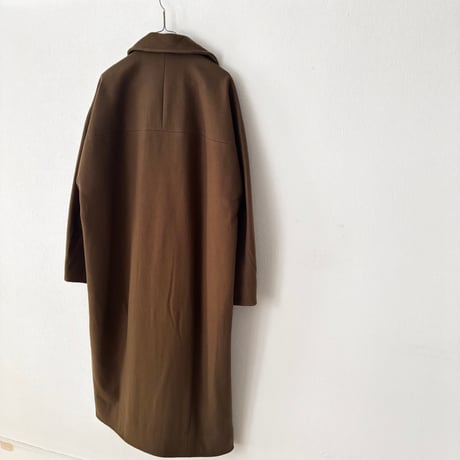 yuni super100/wool semi double cocoon coat