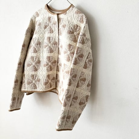 qiri  patchwork quilt jacquard  jacket・ecru