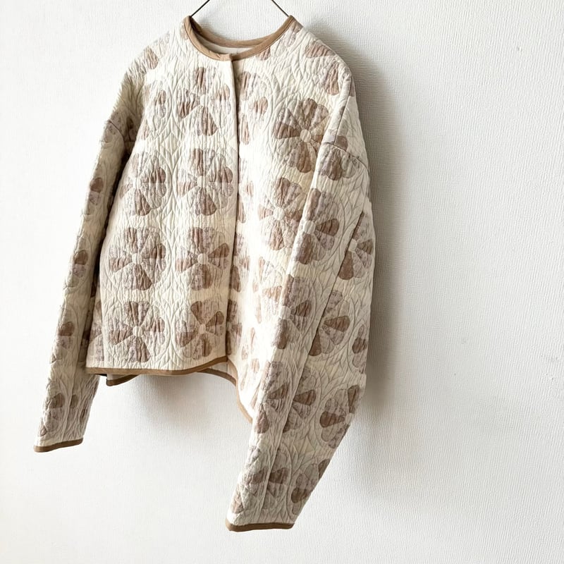 qiri コート qiri patchwork quilt jacquard jacket・ecru | i