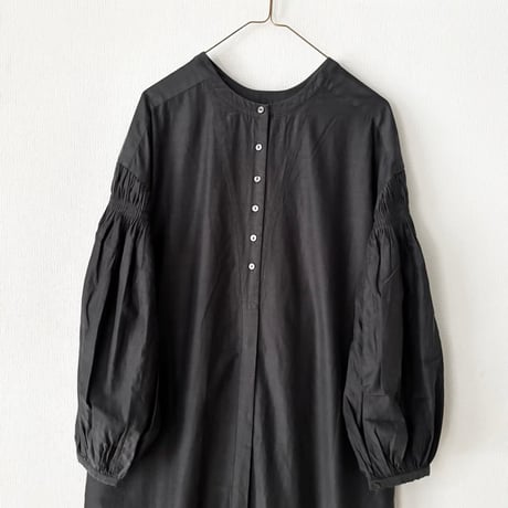 Hands of creation コットンキュプラ フィブリル加工2wayクルーネックワンピース