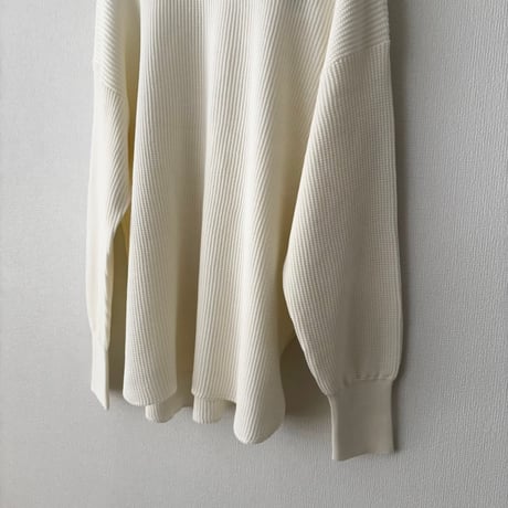 yuni  コットン waffle long sleeve pull over