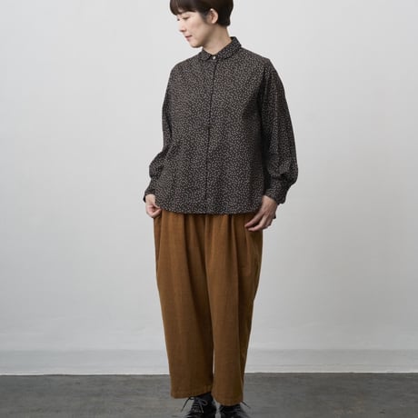somewearclothing TOP糸ソフトシャツコール タックパンツ