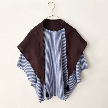FOG LINEN WORK テス スカーフ・チョコレート