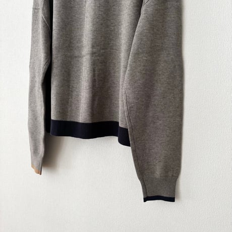atelier naruse  cotton wool V neck cardigan・gray(multi color)