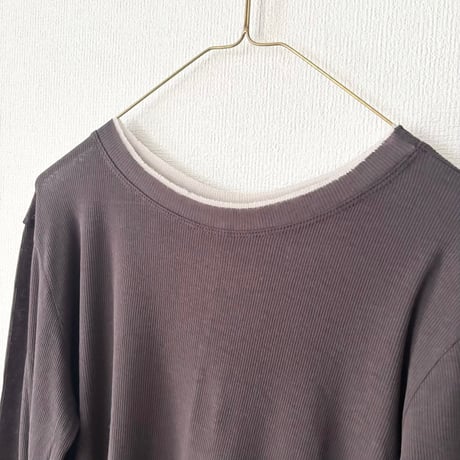 Hands of creation KONAYUKI テレコ クルーネック ロングスリーブ