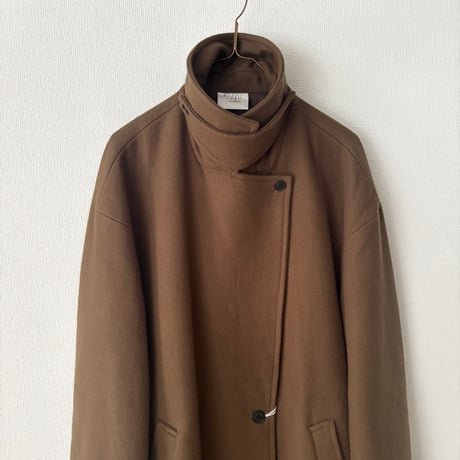 yuni super100/wool semi double cocoon coat