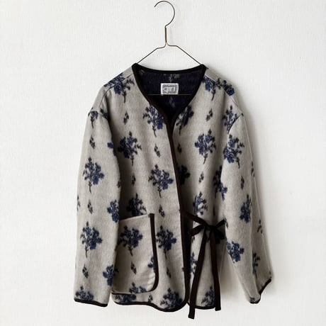 qiri　sarasa raised jacquard cardigan