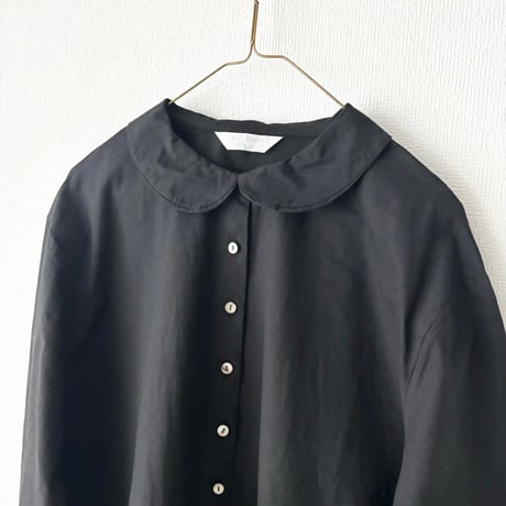 homspun バルキーシーチング フラットカラーブラウス