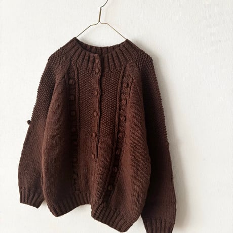 Hands of creation  　ペルー Hand Knit ハイネック2wayラグランカーディガン