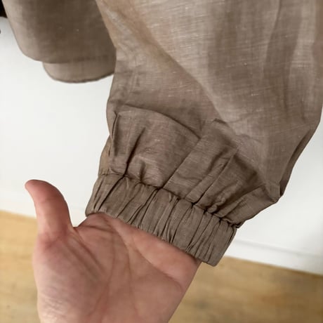 Hands of creation 80/-強撚クラシック バイオスラブ タックフリルブラウス