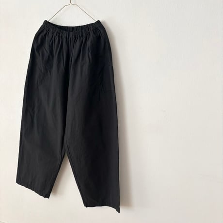 homspun バルキーシーチングギャザーパンツ ・ブラック