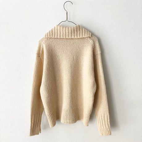 homspun  ネップヤーン 襟付きカーディガン