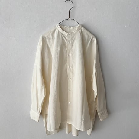 yuni コットンキャッチワッシャーワイドブラウス