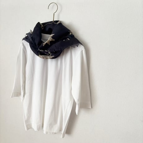 オールドマンズテーラー  BISCUIT GAUZE SHAWL・Navy