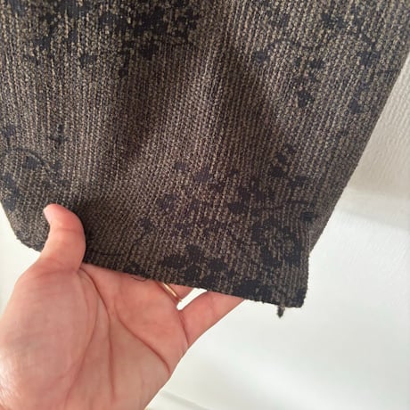 qiri  antique mall yarn  jacquard vest・dark brown