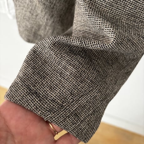yuni コットンアクリルウール tailored short cocoon jacket
