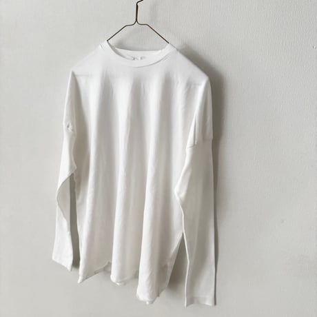homspun 40/2天竺 長袖裾ロックプルオーバー
