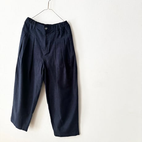 UNIVERSAL TISSU  コットンネル サイドタックパンツ