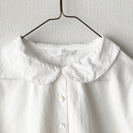 homspun バルキーシーチング フラットカラーブラウス
