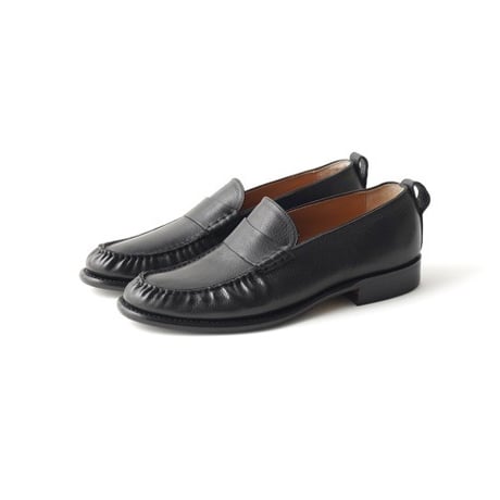 OLD JOE(オールドジョー) - “The Harrow” ARTISAN LEATHER FLAT SADDLE LOAFER(BLACK)
