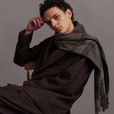 OLD JOE(オールドジョー) -AMISH PATTERN FRINGE SHAWL(AMISH WEAVE PATTERN)