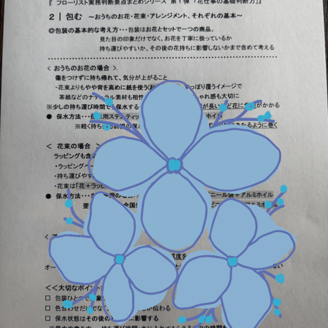 ［資料郵送希望の方用］フローリスト実務判断要点まとめシリーズ第1弾「花仕事の基礎判断力」