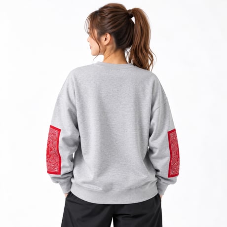 SULLO BANDANA PRINT LS CREW