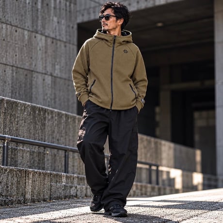 goleador ワッフル トレーナーフードZIPジャケット