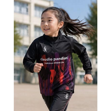 SOCCERJUNKY Jr.Vertical Line ハーフジップトレーニングトップ