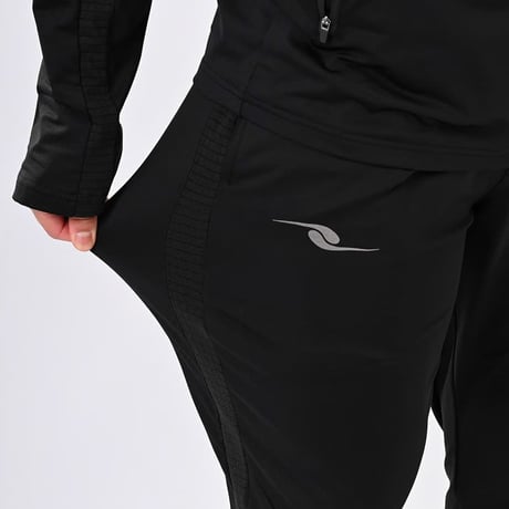 DALPONTE 裏起毛ウォームジップフーディ+ウォームパンツ上下セットBLACK+BLACK