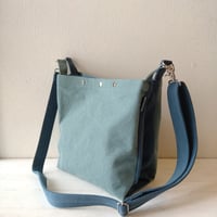 ハーフハーフトート 【M】ウォッシュブルー×シャドーブルー