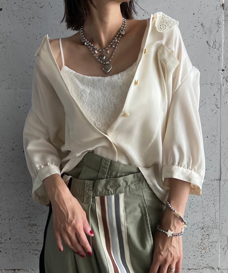 remake chiffon frill shirt