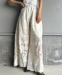remake vintage lace wide pants B