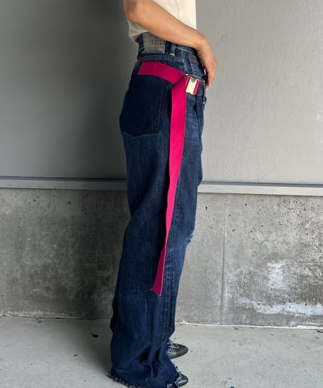 remake differences message denim pants