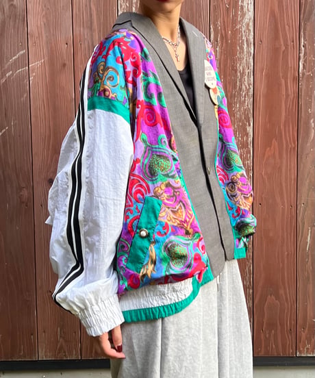 remake colorful tailored jacket