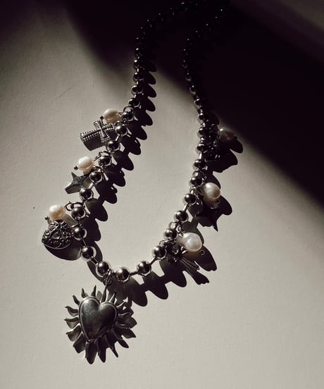 stainless charm necklace heart