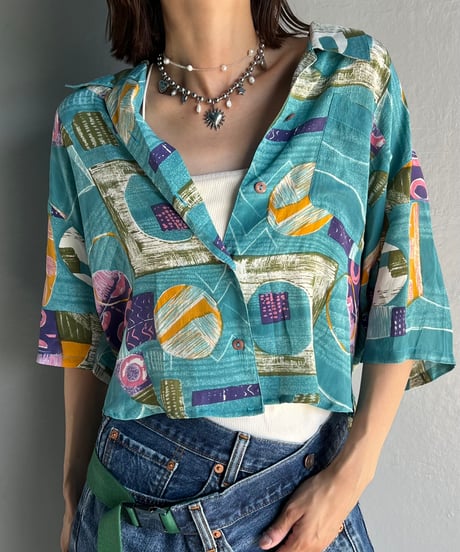remake frill colorful shirt