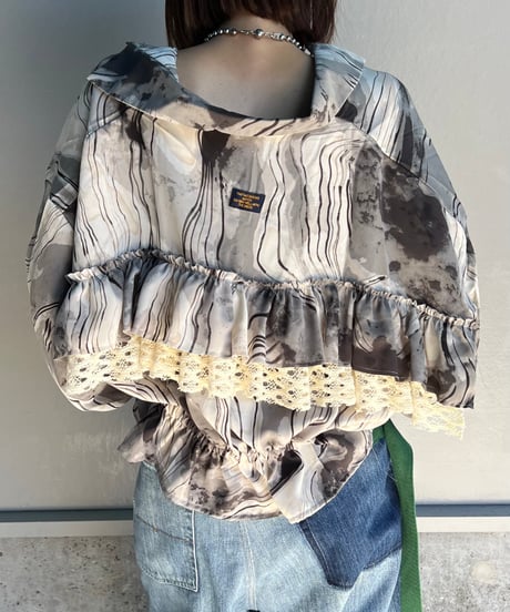 remake frill colorful shirt