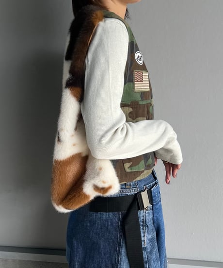 remake militaryfur vest