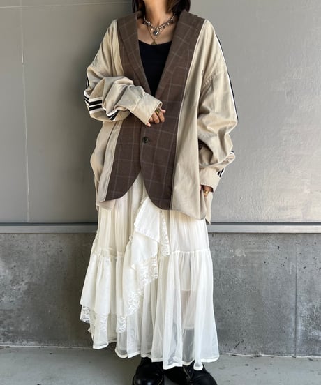 remake asymmetry see-through skirt