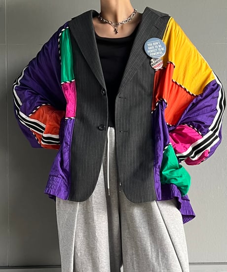 remake colorful tailored jacket