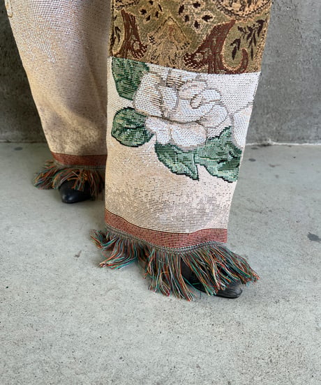 remake rug fringe pants