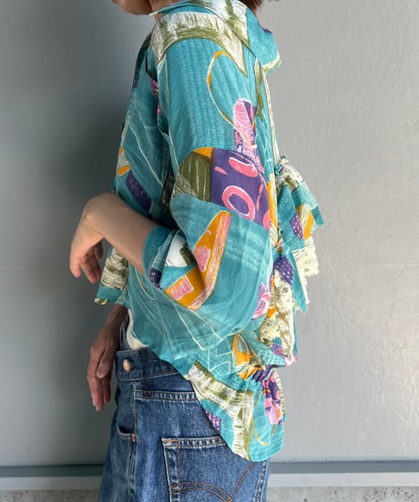 remake frill colorful shirt