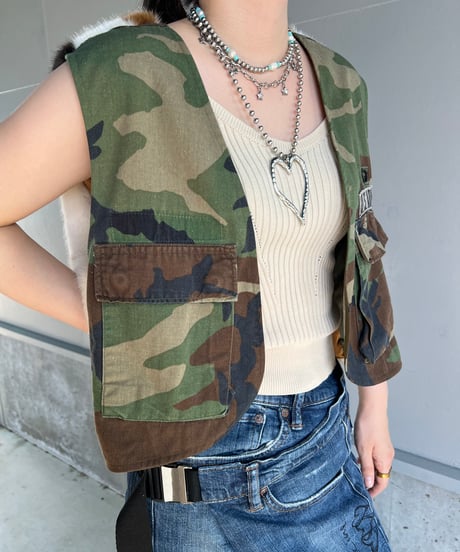 remake militaryfur vest