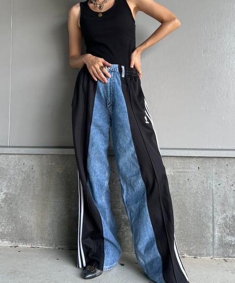 remake sporty  docking denim pants
